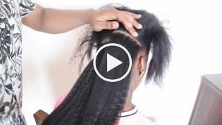 How to Install Clip Ins on Relaxed and Natural Hair Knappy Hair Extensions [upl. by Alyak983]