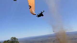 Dust devil sends paraglider flying [upl. by Abihsot10]