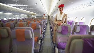 Airbus A380 Cabin Tour  First  Business  Economy  Emirates airline [upl. by Mencher]