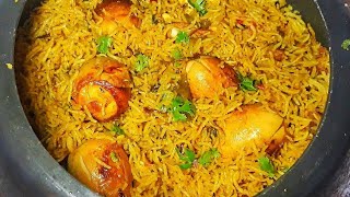 कूकर में बनाए झटपट अंडा बिरयानीEgg biryani in pressure cookerBachelors Recipe Quick Egg Biryani [upl. by Lenehc]