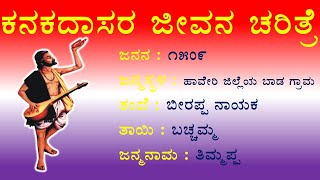 ಕನಕದಾಸರ ಕಿರುಪರಿಚಯ  kanakadasara jeevana Charitra  Kanak Das jayanti Kannada bhashana [upl. by Huskey]