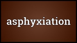 Asphyxiation Meaning [upl. by Selway]