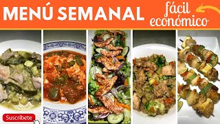 Menú semanal FÁCIL Y NUTRITIVO  Cocina de Addy [upl. by Llennahc]