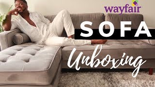 Wayfair Reversible Sectional UnboxingAssembly  Wil Mikahson [upl. by Yate]