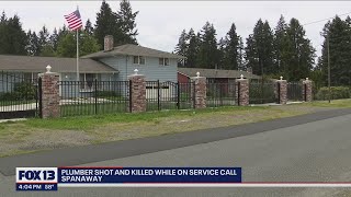 Plumber shot and killed on service call in Washington state  FOX 13 Seattle [upl. by Anam]