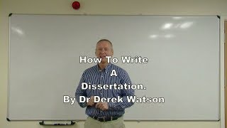 How To Write A Dissertation at Undergraduate or Masters Level [upl. by Ludewig]