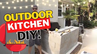 HOW TO Build an Outdoor Kitchen  DRY STACK  NO MORTAR Outdoor Kitchen Series  Part II [upl. by Volkan]