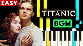 Titanic  Hymn to the Sea Easy Piano Notes  Titanic Theme Choir [upl. by Hattie]