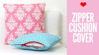 Zippered Cushion Covers for Beginners  Easy Tutorial [upl. by Finkelstein]