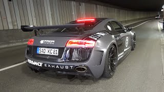 630HP Audi R8 V10 w Per4mance Exhaust  Brutal EXHAUST Sounds [upl. by Spillar]