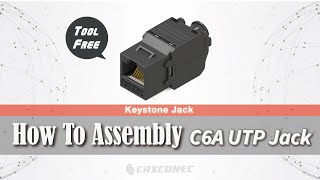 Cat6a UTP RJ45 keystone jack assembly guide [upl. by Inhoj862]