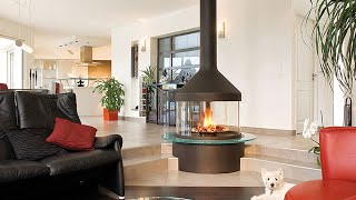 Top 20 Suspended Fireplace Designs in the Living Room [upl. by Phiona778]