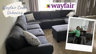 WAYFAIR COUCH UNBOXING AND REVIEW [upl. by Ib678]