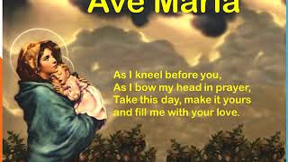 Ave Maria Gratia Plena English Lyrics [upl. by Latsryc]