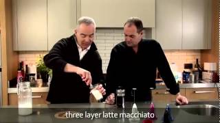 aerolatte  milk frother makes three layer caffè latte macchiato [upl. by Estella]