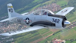 North American T28 Trojan a pistonengined military trainer aircraft [upl. by Wein]