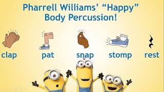 quotHappyquot by Pharrell Williams  EASY Body Percussion [upl. by Edras]