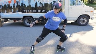 How to Do a Power Slide  RollerSkate [upl. by Buderus]