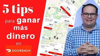 5 TIPS PARA GANAR MAS DINERO EN DOORDASH [upl. by Normak]