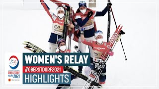 Norway regain the title  Womens Relay  2021 FIS Nordic World Ski Championships [upl. by Audwin715]