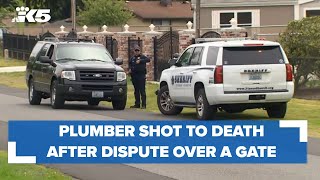 Plumber shot to death in Spanaway after dispute involving a gate officials say [upl. by Ailam765]