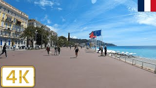 Promenade des Anglais Nice France French RivieraCôte dAzur  Spring 2021【4K】 [upl. by Eleph]