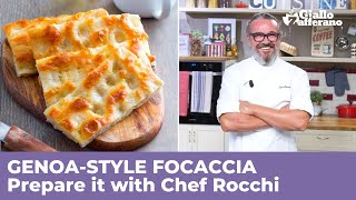 How to prepare a great GENOASTYLE FOCACCIA  Traditional Ligurian recipe [upl. by Oniuqa]