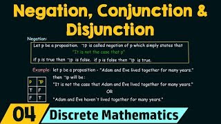 Logical Operators − Negation Conjunction amp Disjunction [upl. by Nap]