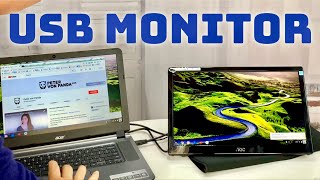 AOC 16” Portable USB LED Monitor Review [upl. by Ellehsim]