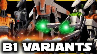 All 25 B1 Droid Variants Plasma Giants AntiAir Assassin and more [upl. by Airamasor892]