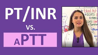 PTINR vs aPTT PTT Nursing Explained NCLEX Lab Values [upl. by Nagey]