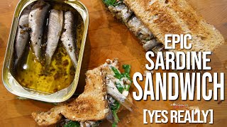 Best Sardine Sandwich Recipe  SAM THE COOKING GUY [upl. by Bekki]