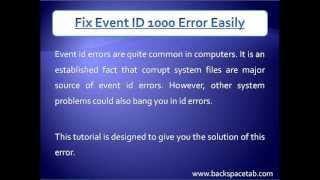 How To Fix Event ID 1000 Error [upl. by Kcolttam564]