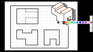 Comment compléter les vues dans un dessin technique [upl. by Ahsyak]