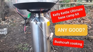 Kelly Kettle Ultimate base camp kit Bushcraft cooking First test Wild camping Scotland Outdoors [upl. by Aihsemak]