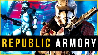 Complete ARMORY of the Grand Army of The Republic  Canon amp Legends Clone Wars [upl. by Naawaj418]