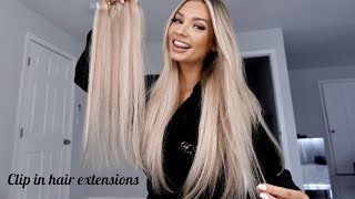 Clip In Hair Extensions Tutorial  BellaMi [upl. by Maris]