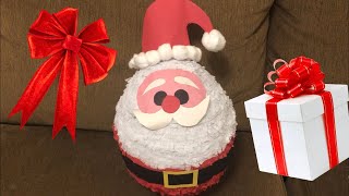 Tutorial de Piñata de Santa Claus 🎅🏼❤️ How to make a santa claus piñata💕 Piñata Navideña🌲 [upl. by Eeneg570]