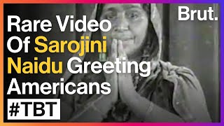 Sarojini Naidu Greeting Americans In 1928 [upl. by Tillman]