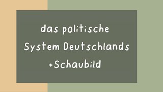 das politische System Deutschland  Schaubild [upl. by Iorgo]