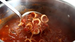 Calamari Marinara  Tender Calamari in Tomato Sauce Recipe [upl. by Georgeta172]