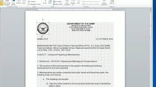 How To Write An Army Memo IAW AR 2550 [upl. by Gerson]