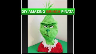 How to make THE BEST GRINCH PIÑATA Como hacer la mejor PIÑATA DEL GRINCH [upl. by Juditha]