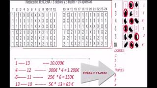 Mi Quiniela Reducida  3 triples y 3 dobles por 18€  Explicación Quiniela Reducida [upl. by Alur]