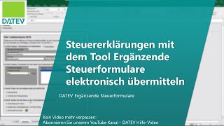 Steuererklärungen mit dem Tool Ergänzende Steuerformulare elektronisch übermitteln [upl. by Nnarual]