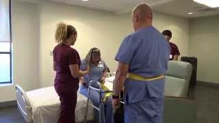 Physical Therapy Transfer Training  How To Transfer From Wheelchair To Bed [upl. by Drofwarc7]