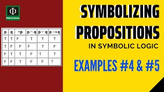 Symbolizing Propositions in LogicExamples 4 amp 5 [upl. by Grizelda]