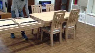 Mesa de dos extensiones de madera maciza con patas nordicas [upl. by Wera]