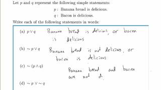 Logic Example Translating from Symbolic Form [upl. by Yrogerg]