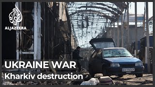 Russian bombing leaves Ukraine’s Kharkiv in ruins [upl. by Mitman214]